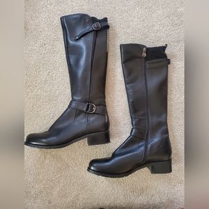Solemani Narrow Calf SZ 9 knee high Black Boots
